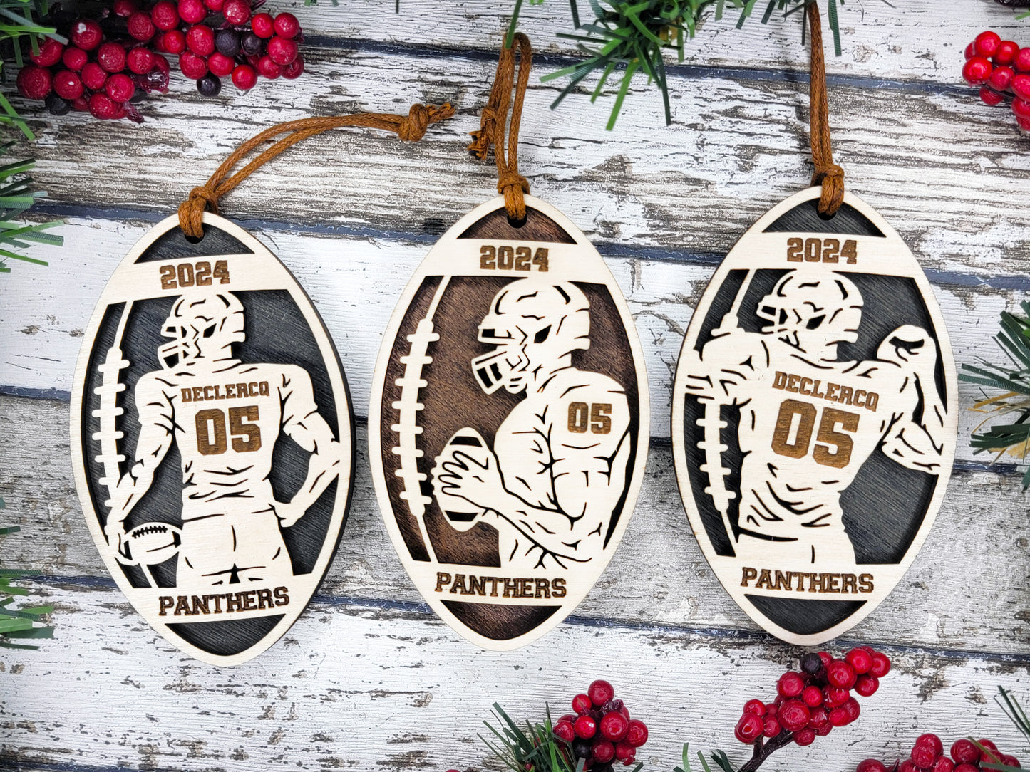 Football Ornaments/ Keychains