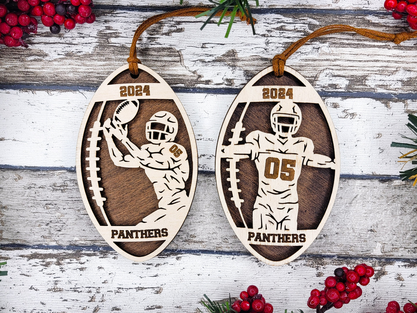 Football Ornaments/ Keychains