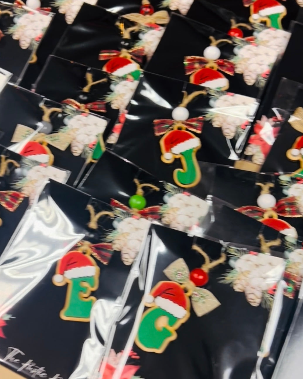 Santa Initial Ornaments