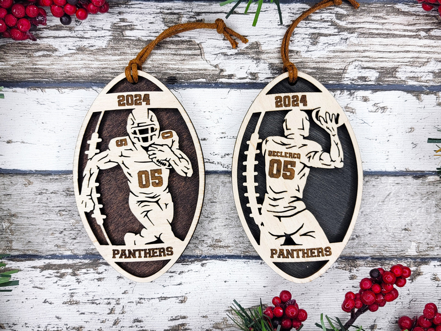 Football Ornaments/ Keychains