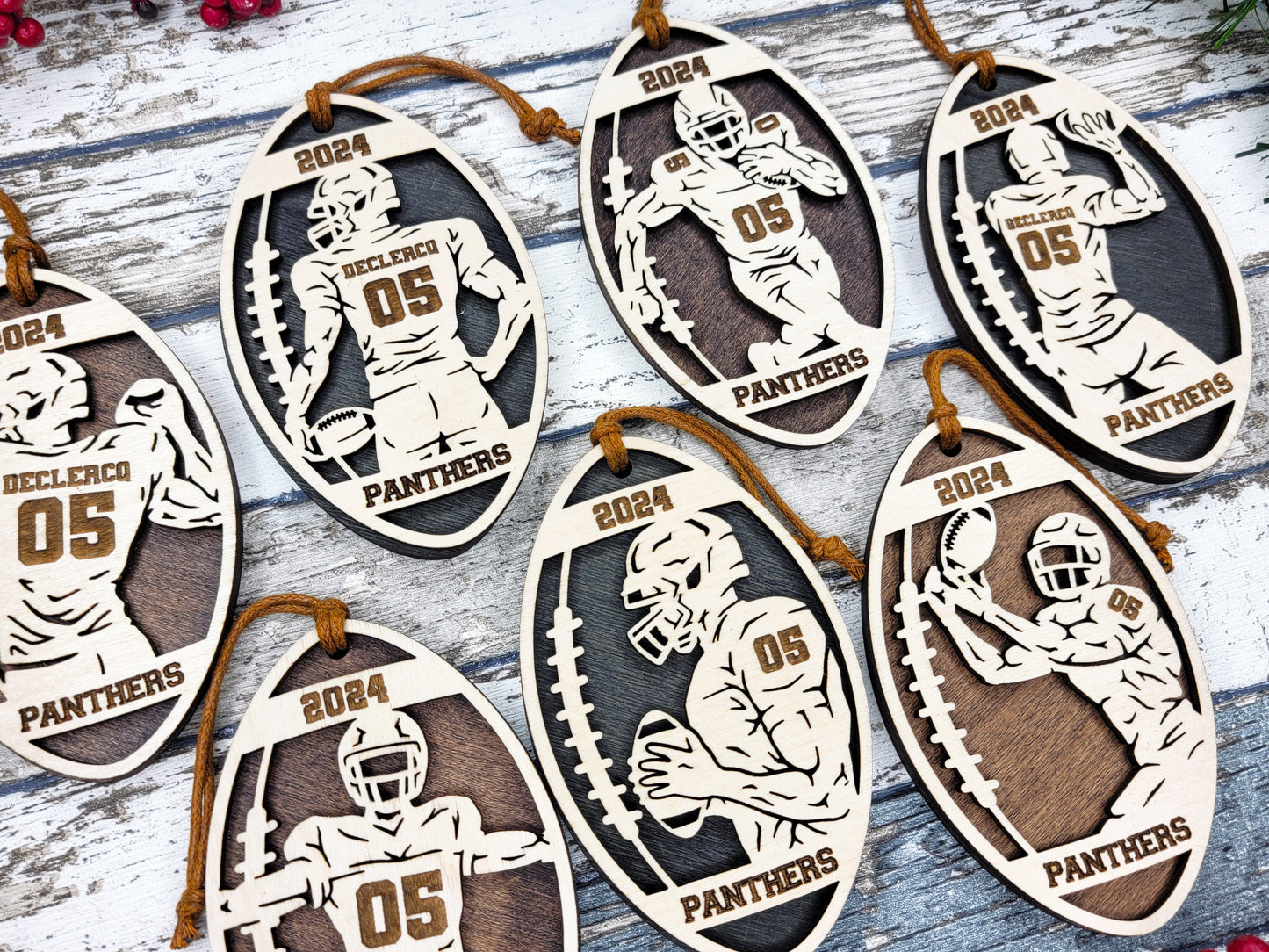 Football Ornaments/ Keychains