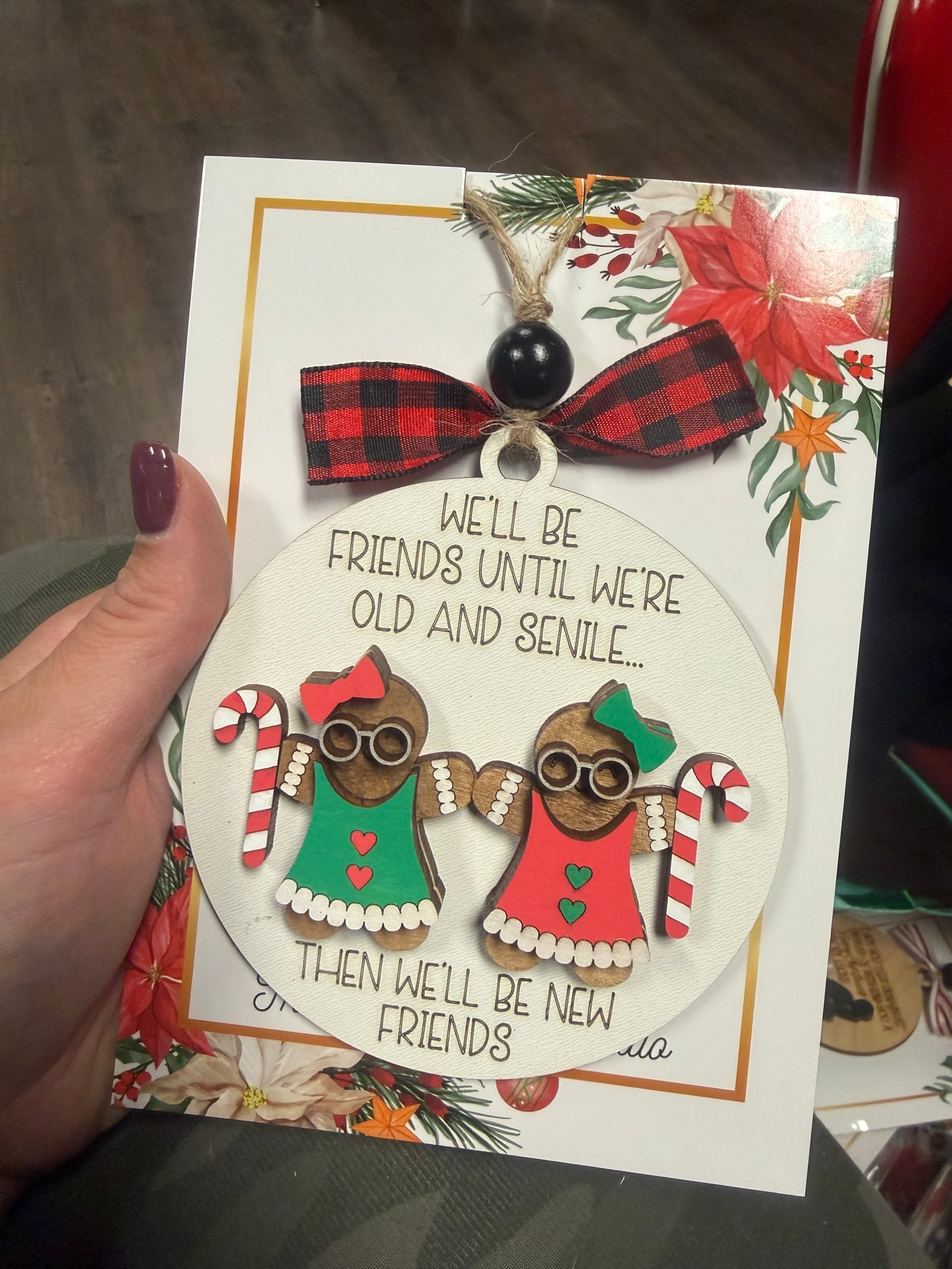 Senile Gingerbread Ornament