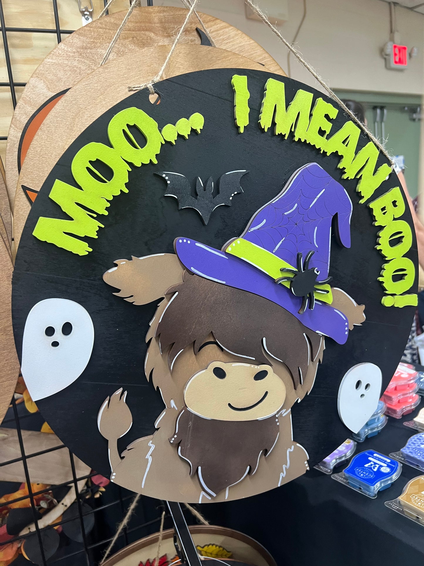 Moo...I mean boo door hanger