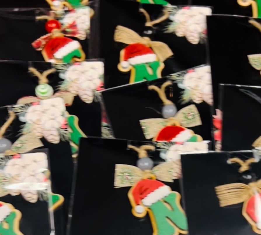 Santa Initial Ornaments