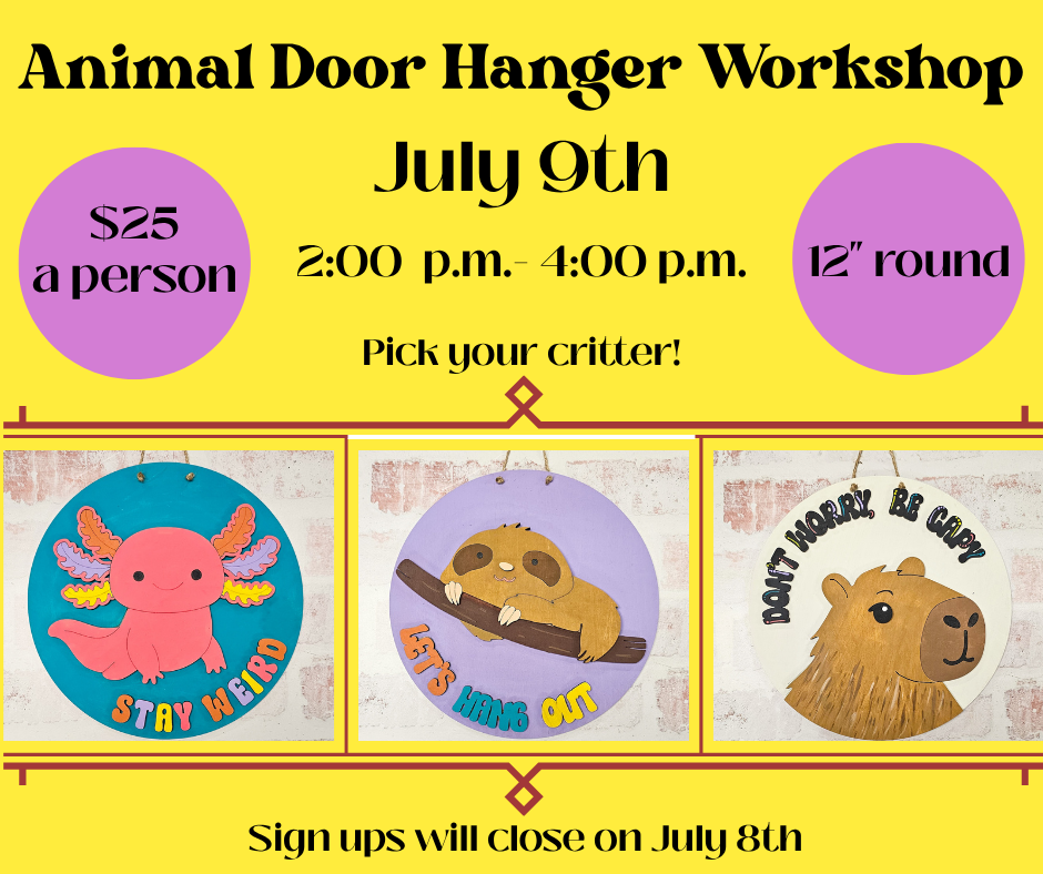 Animal Door Hanger Workshop
