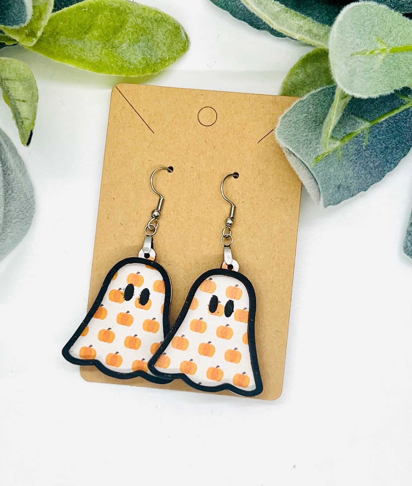 Ghost Pumpkin Earrings
