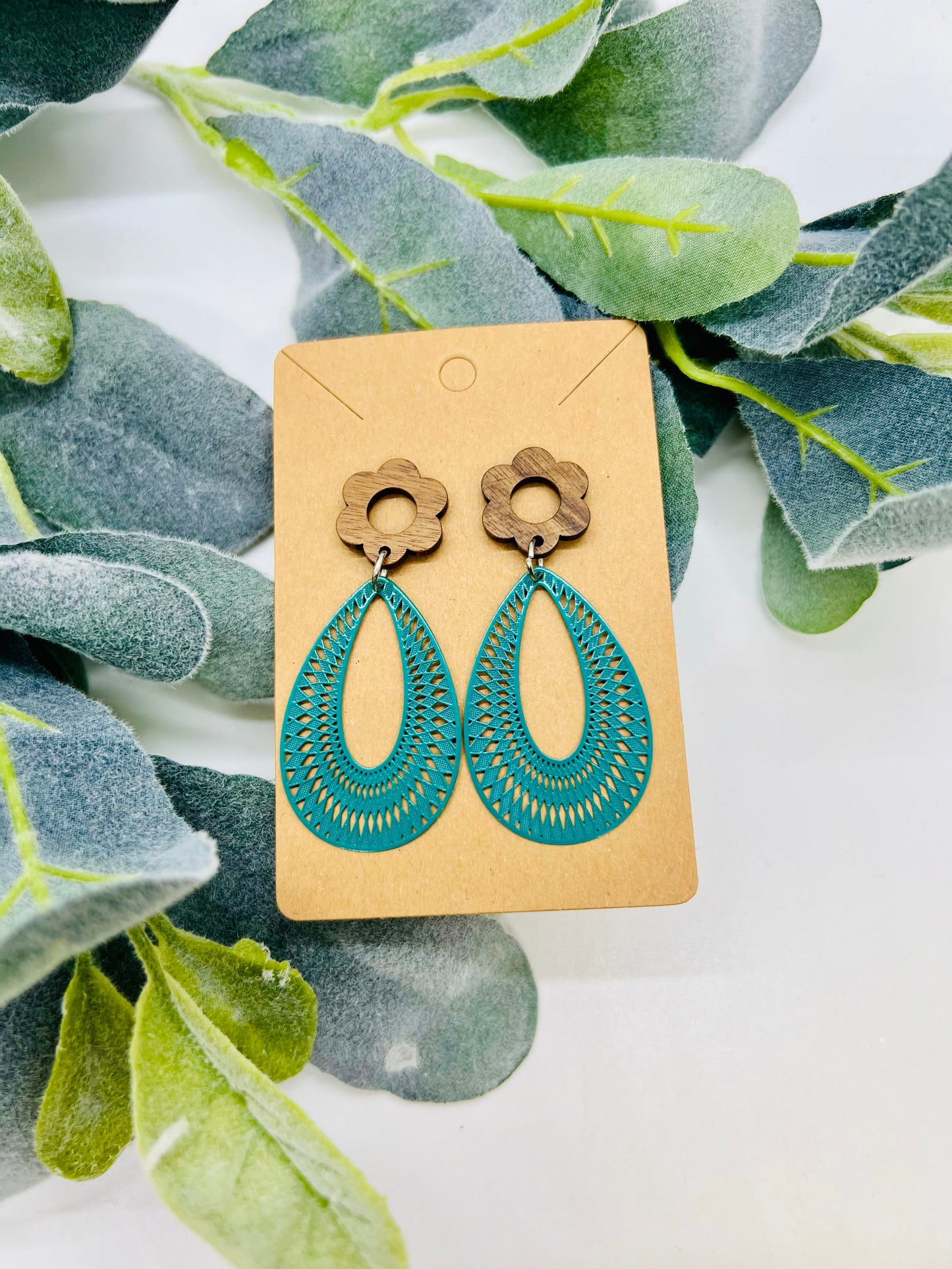 Wood/Metal Earrings