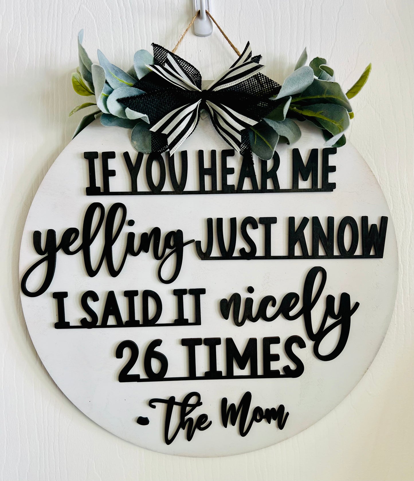 The Mom door hanger