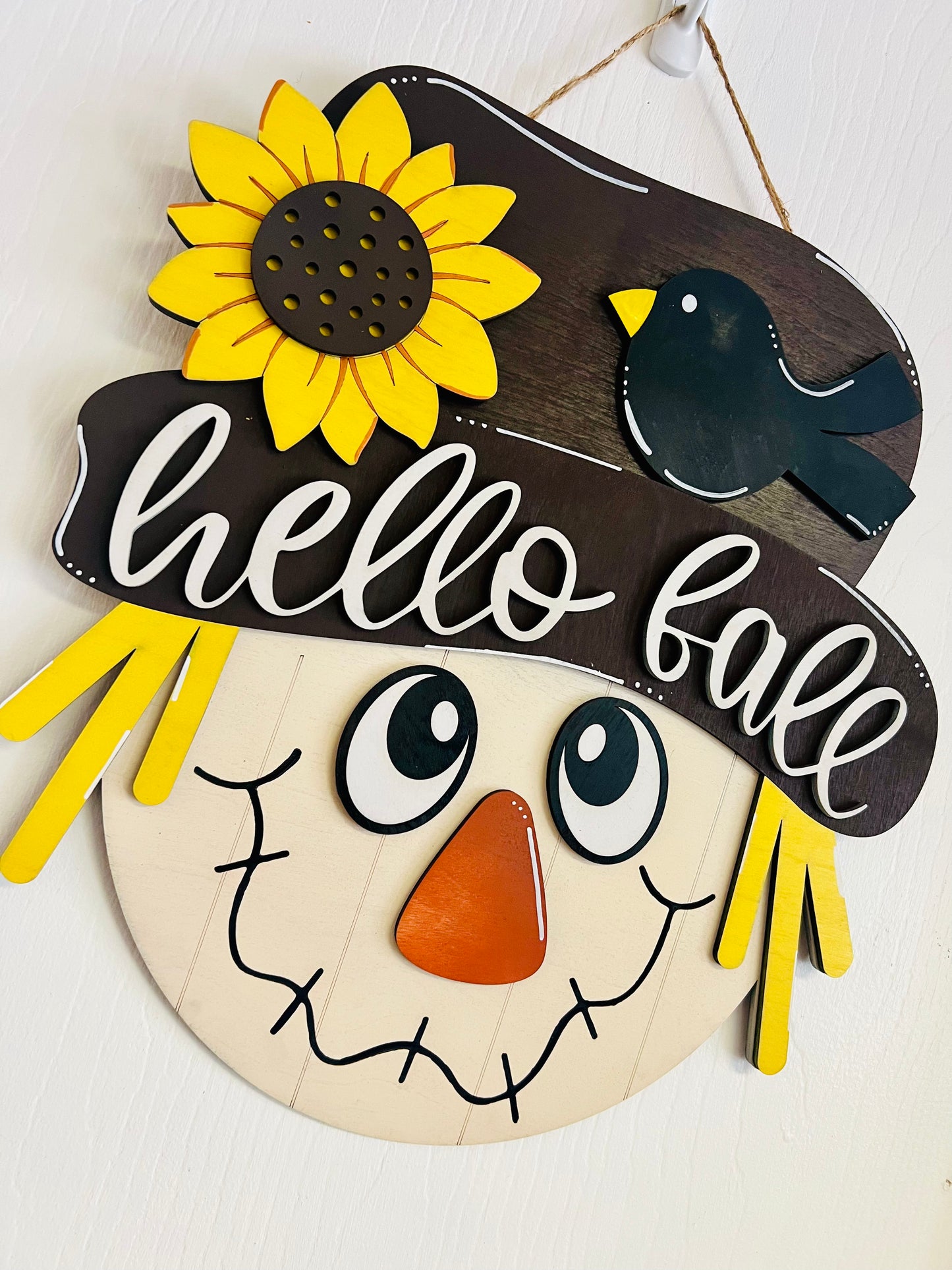 Hello Fall Scarecrow Door Hanger Workshop