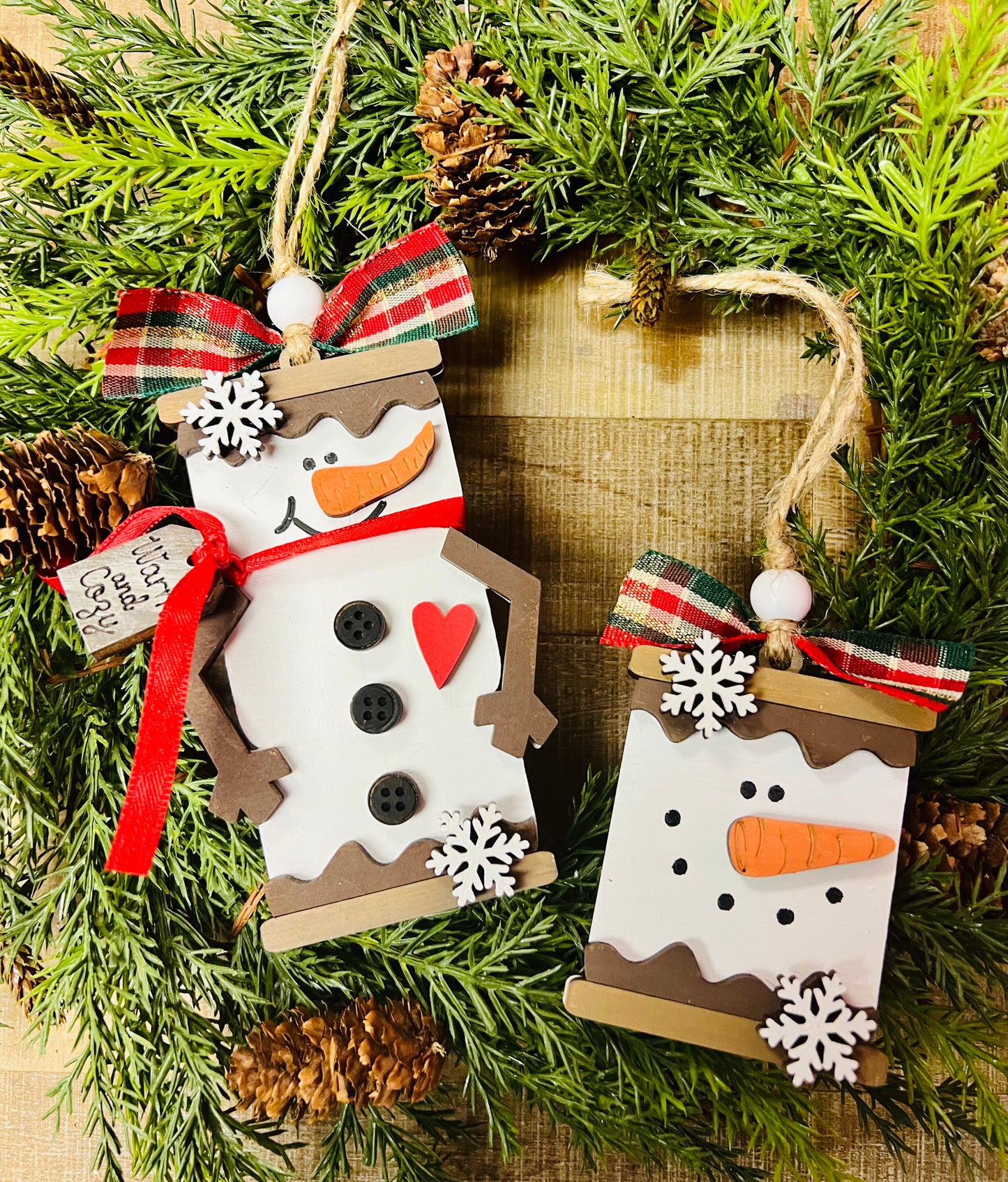 Smore Snowman Ornaments