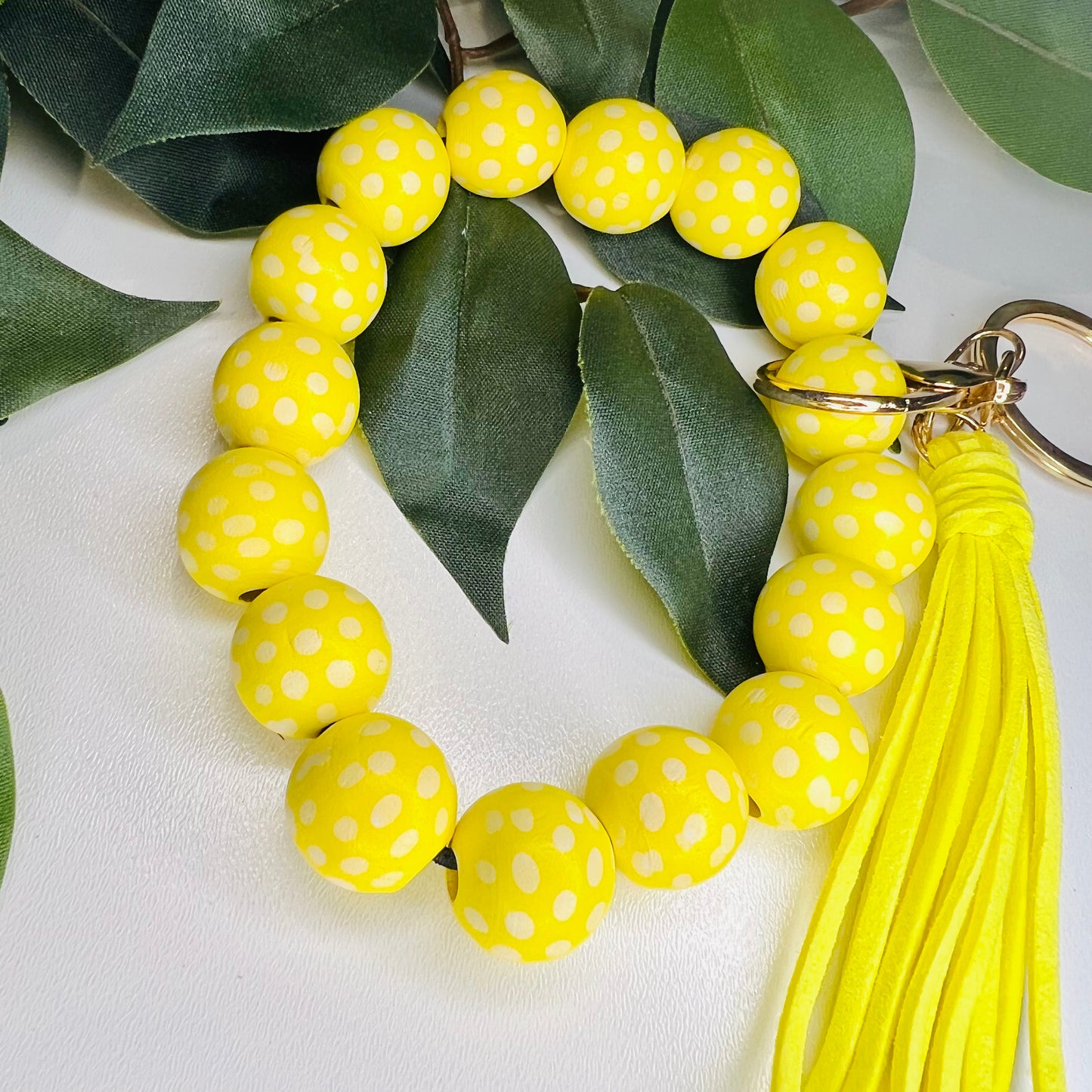 Poka Dots Keychain Wristlet
