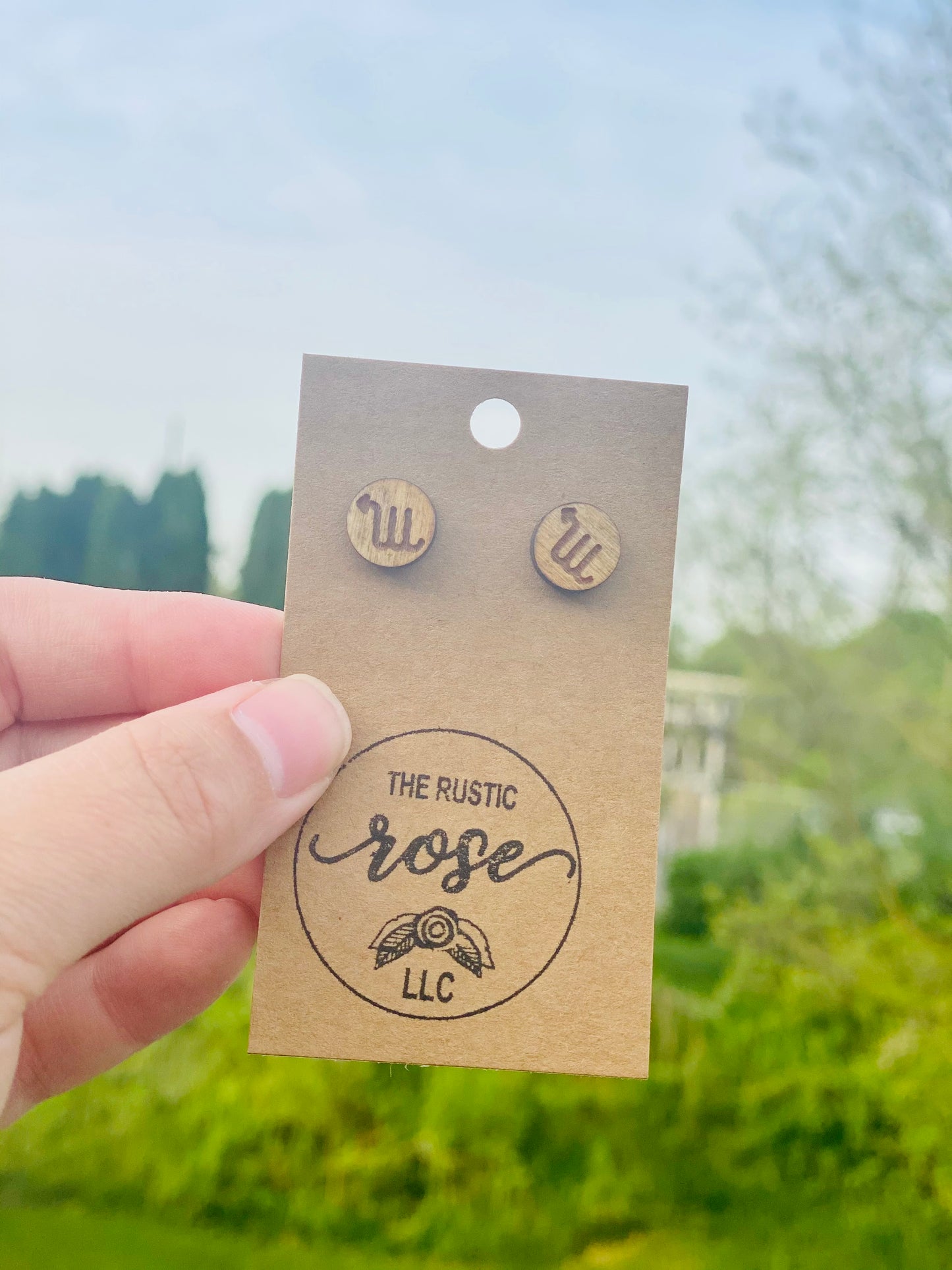 Zodiac earrings (stained)