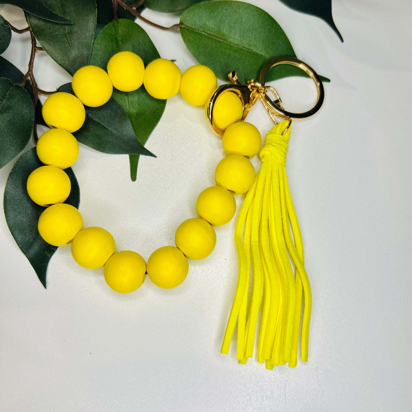 Yellow Keychain Wristlet