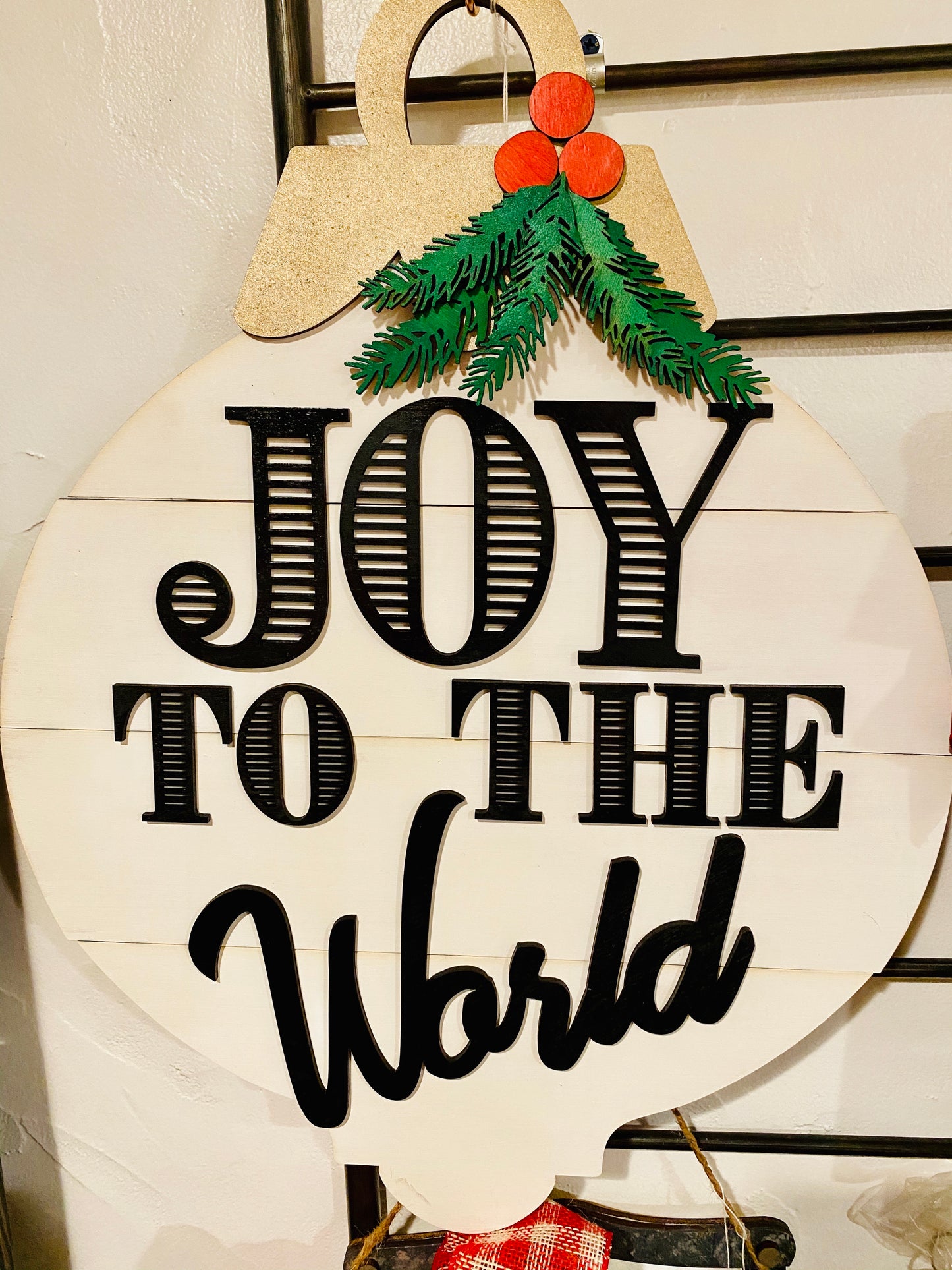 Joy to the world door hanger