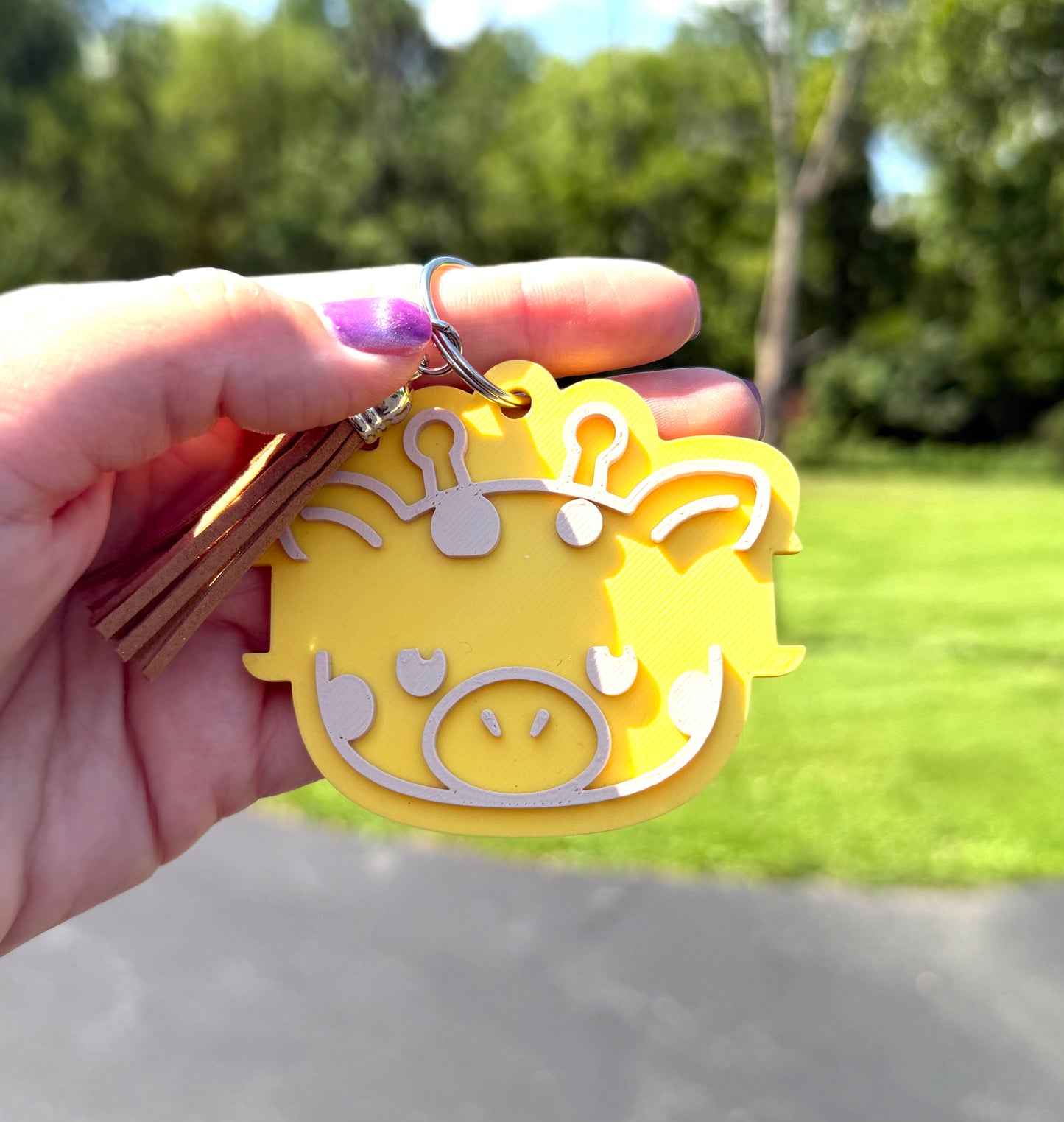 Animal Hair Tie Holder Keychains