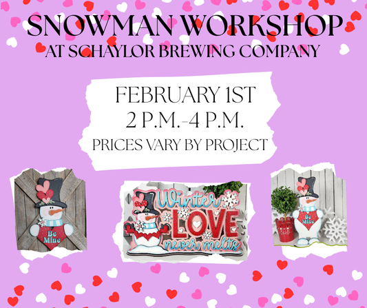 Valentine Workshop at Schaylors Brewing Company