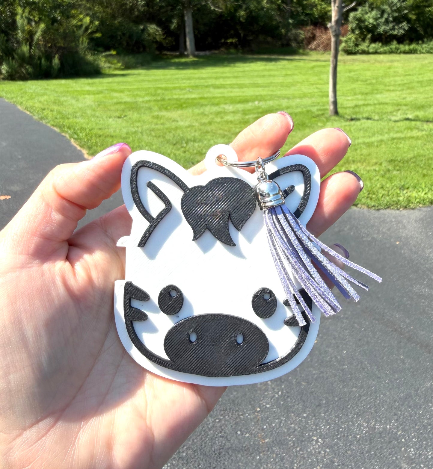 Animal Hair Tie Holder Keychains