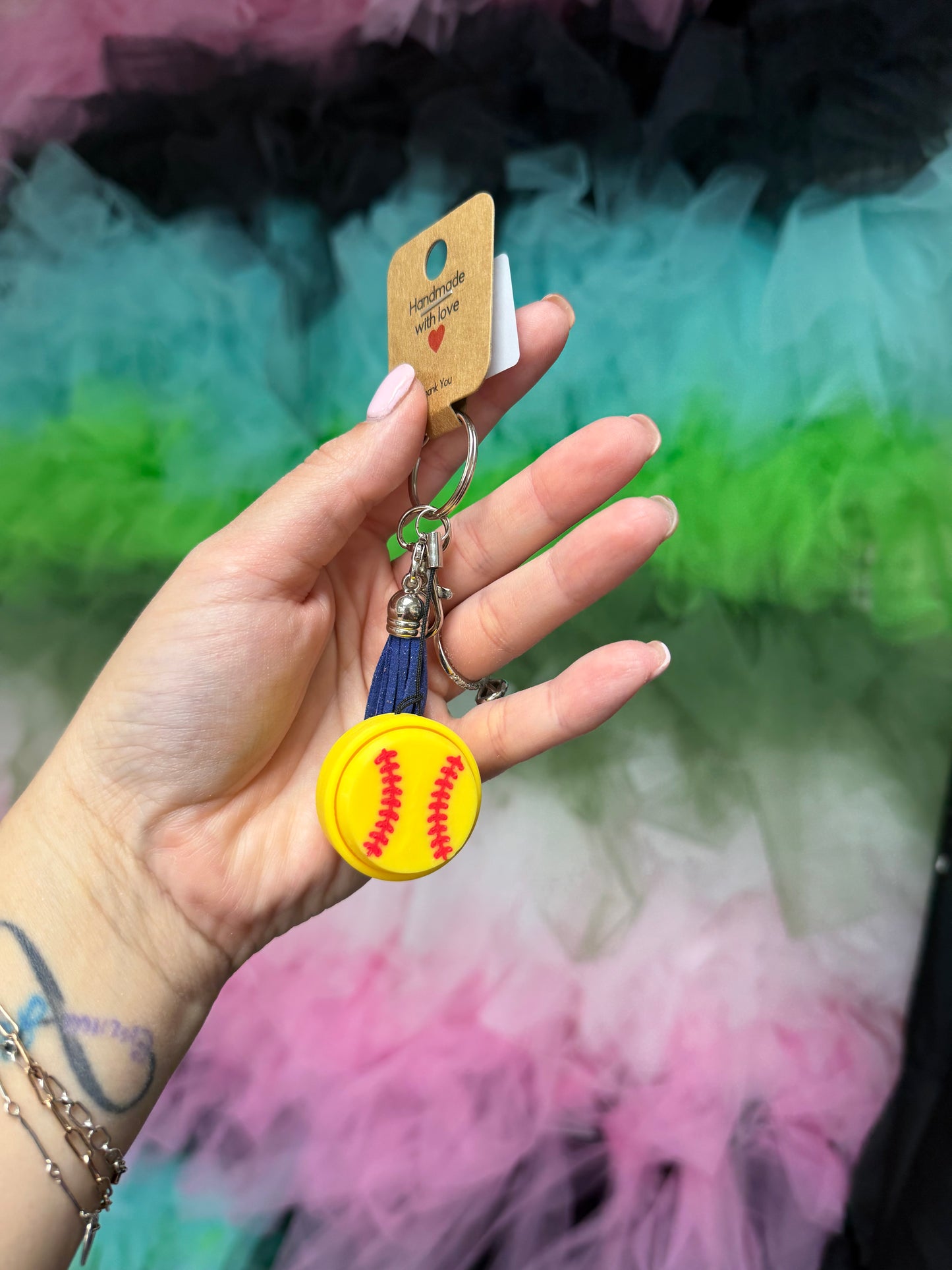 Softball Clicker Keychain