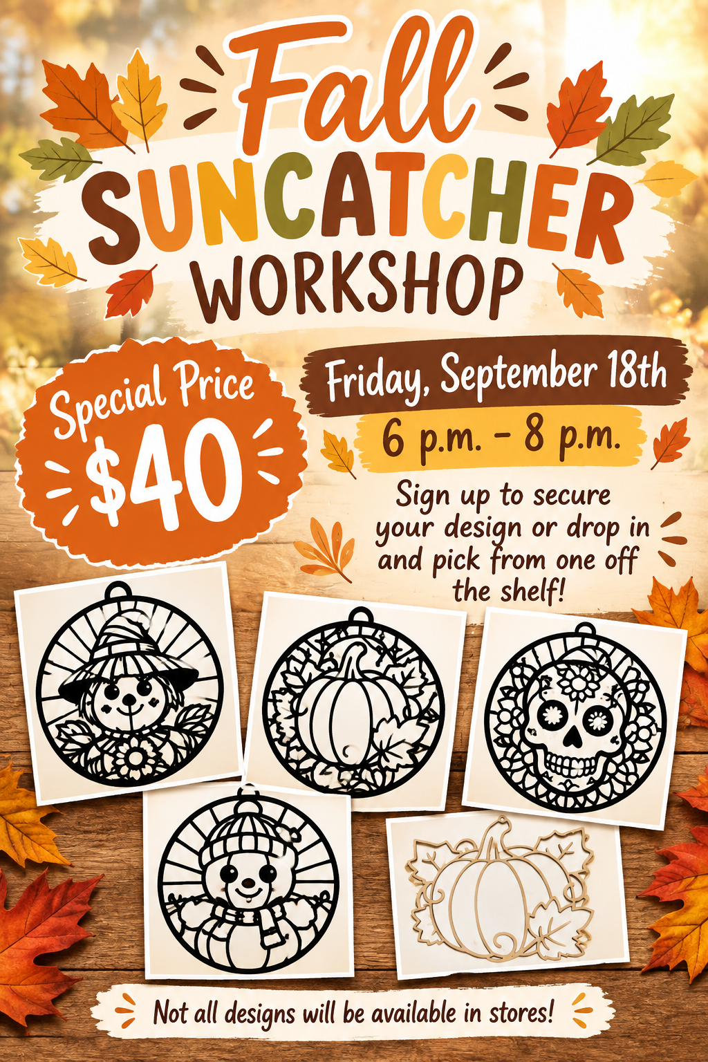 Sea Glass Suncatcher Workshop-