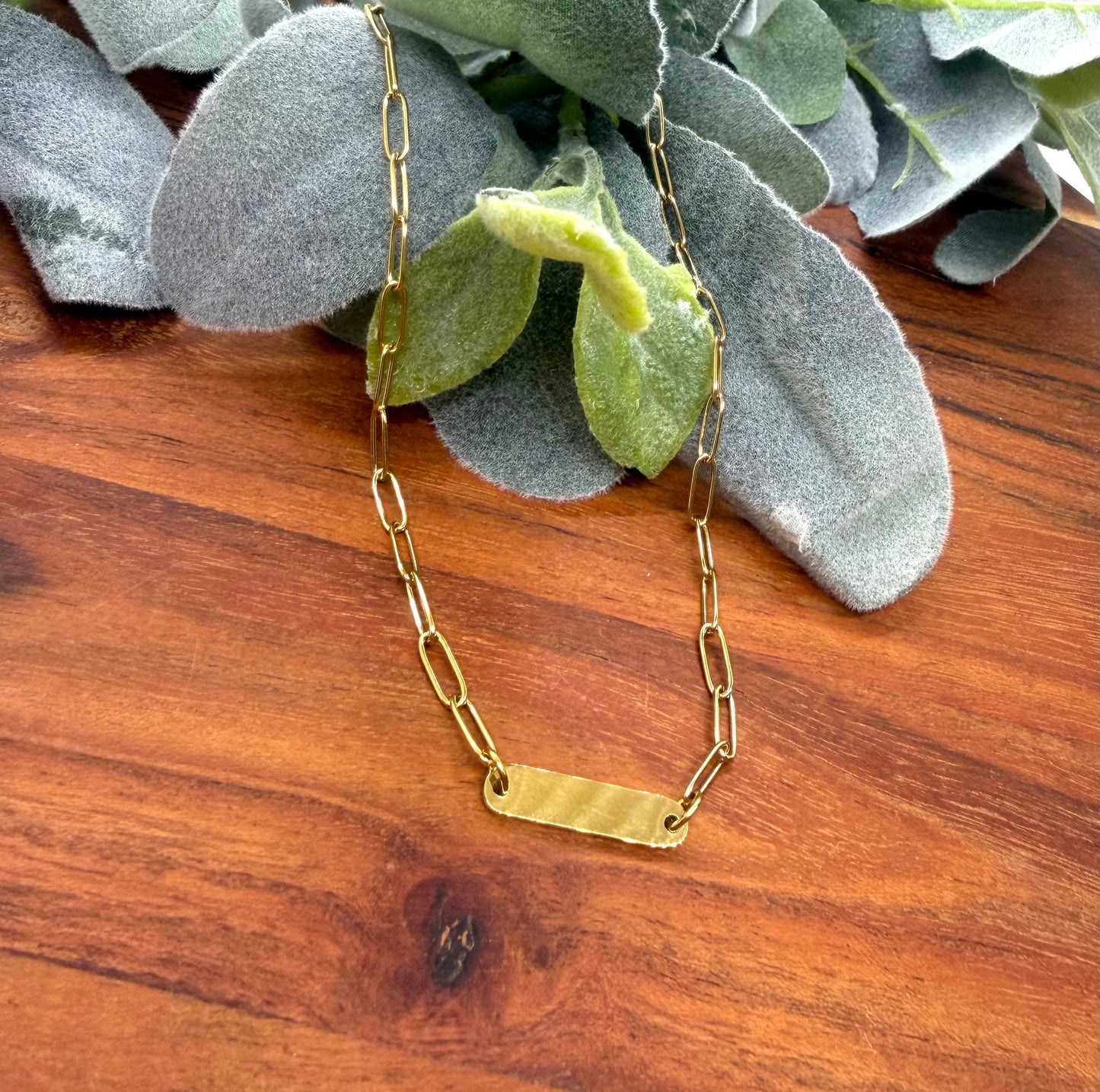 Oval Paperclip Necklace