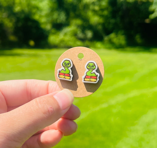 Book worm Earrings