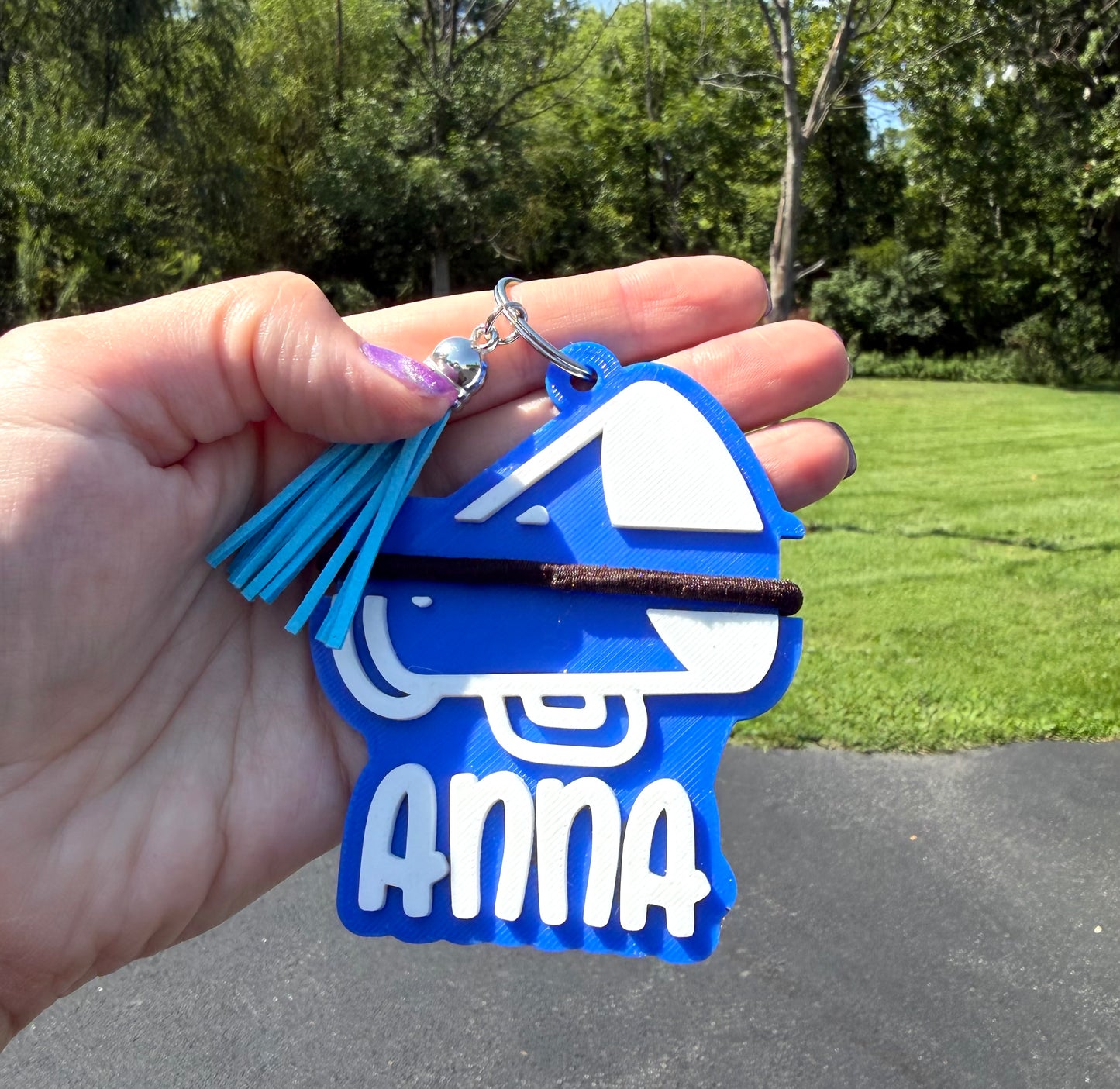 Sports Hair Tie Holder Keychains