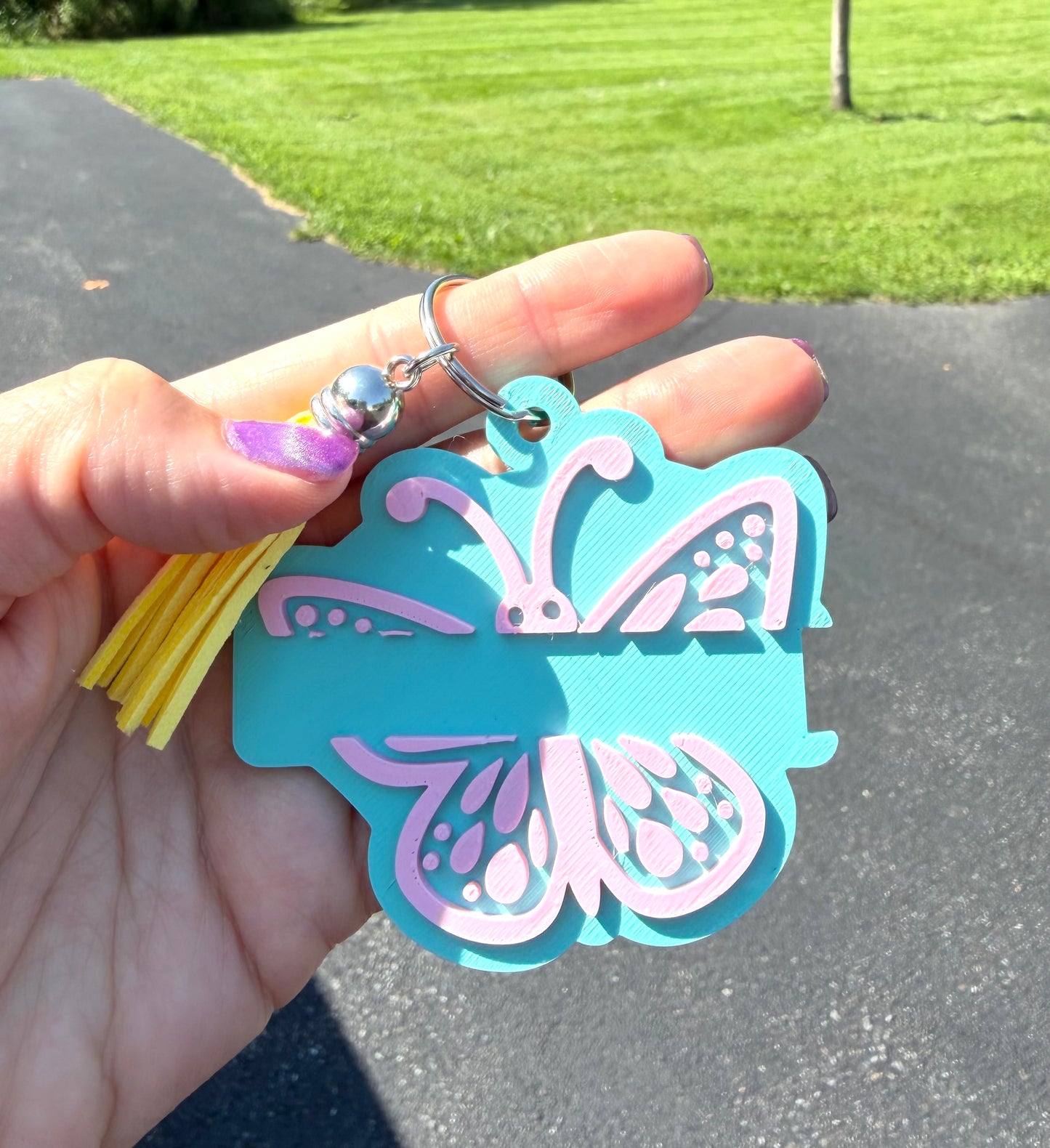 Animal Hair Tie Holder Keychains