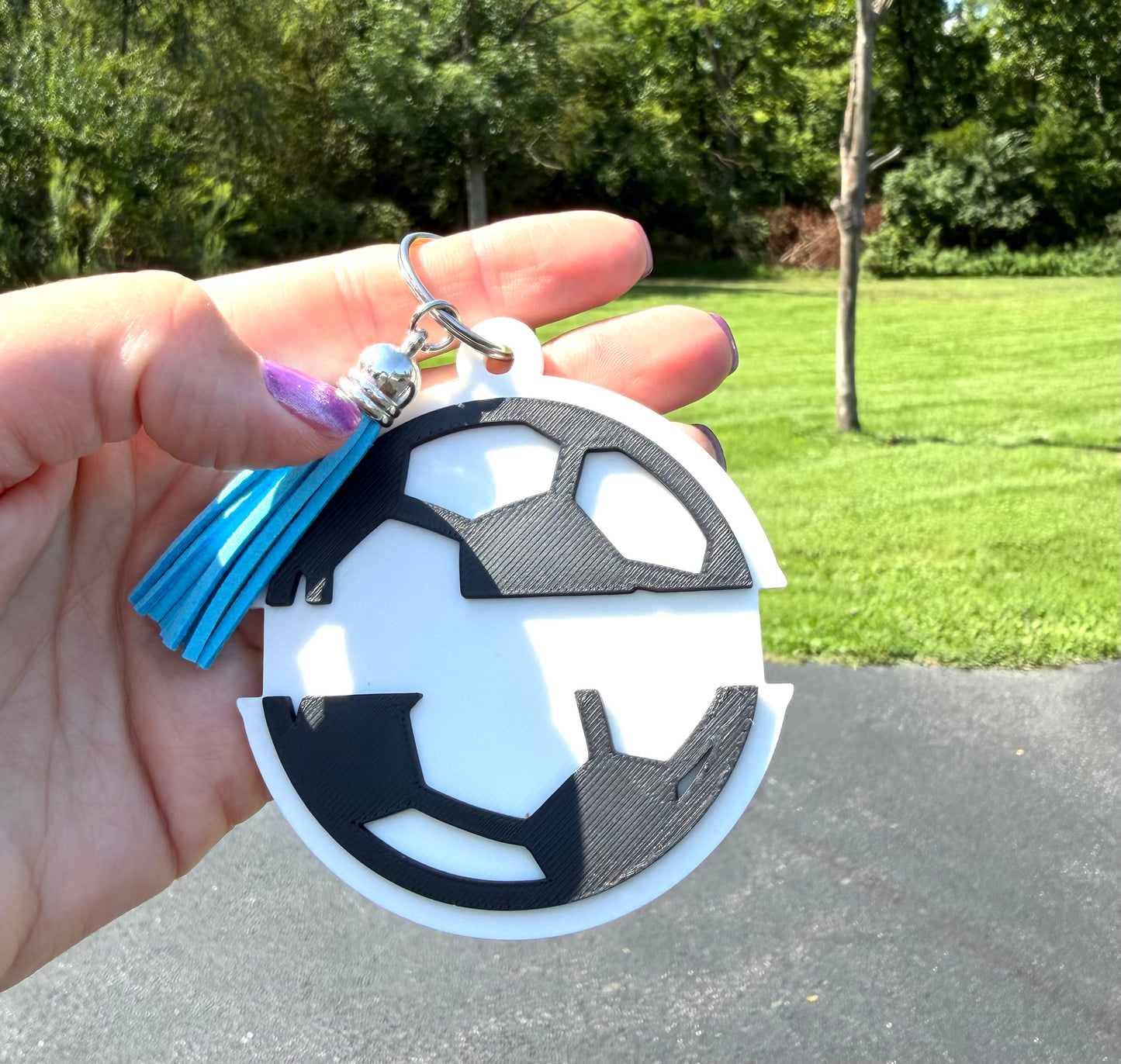 Sports Hair Tie Holder Keychains