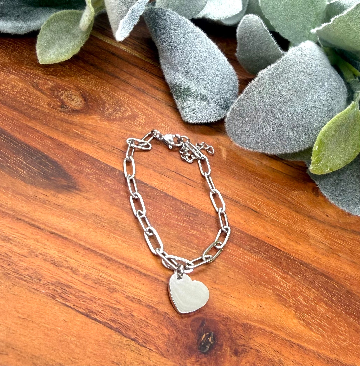 Heart Paperclip Bracelet