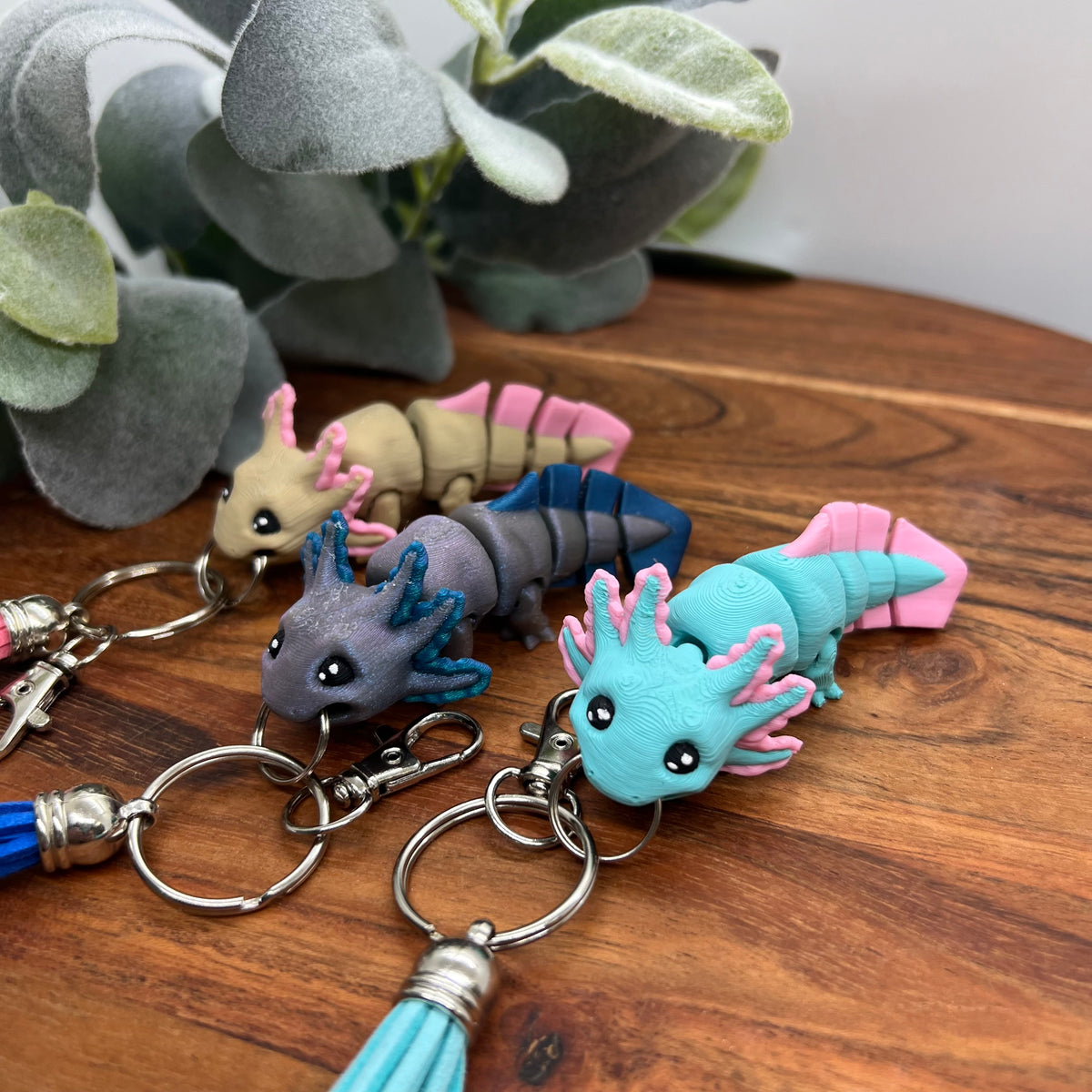 Axolotl Key Keychains Axolotl Keychains – The Rustic Rose