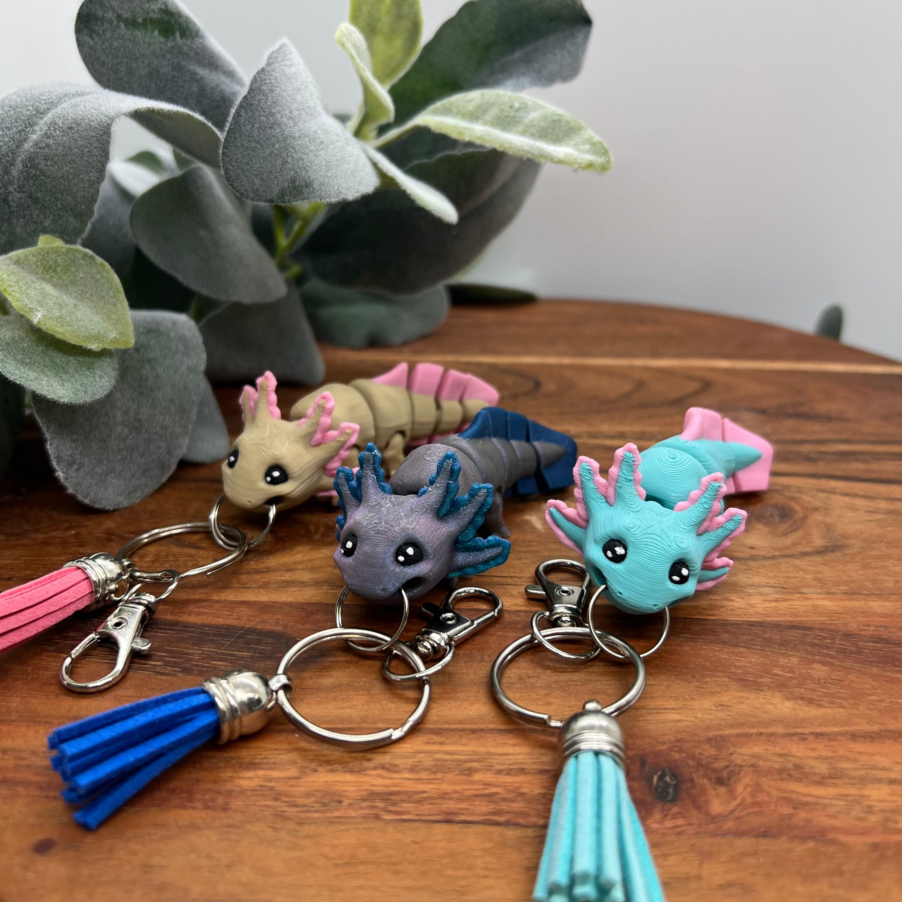 Axolotl Key Keychains Axolotl Keychains – The Rustic Rose
