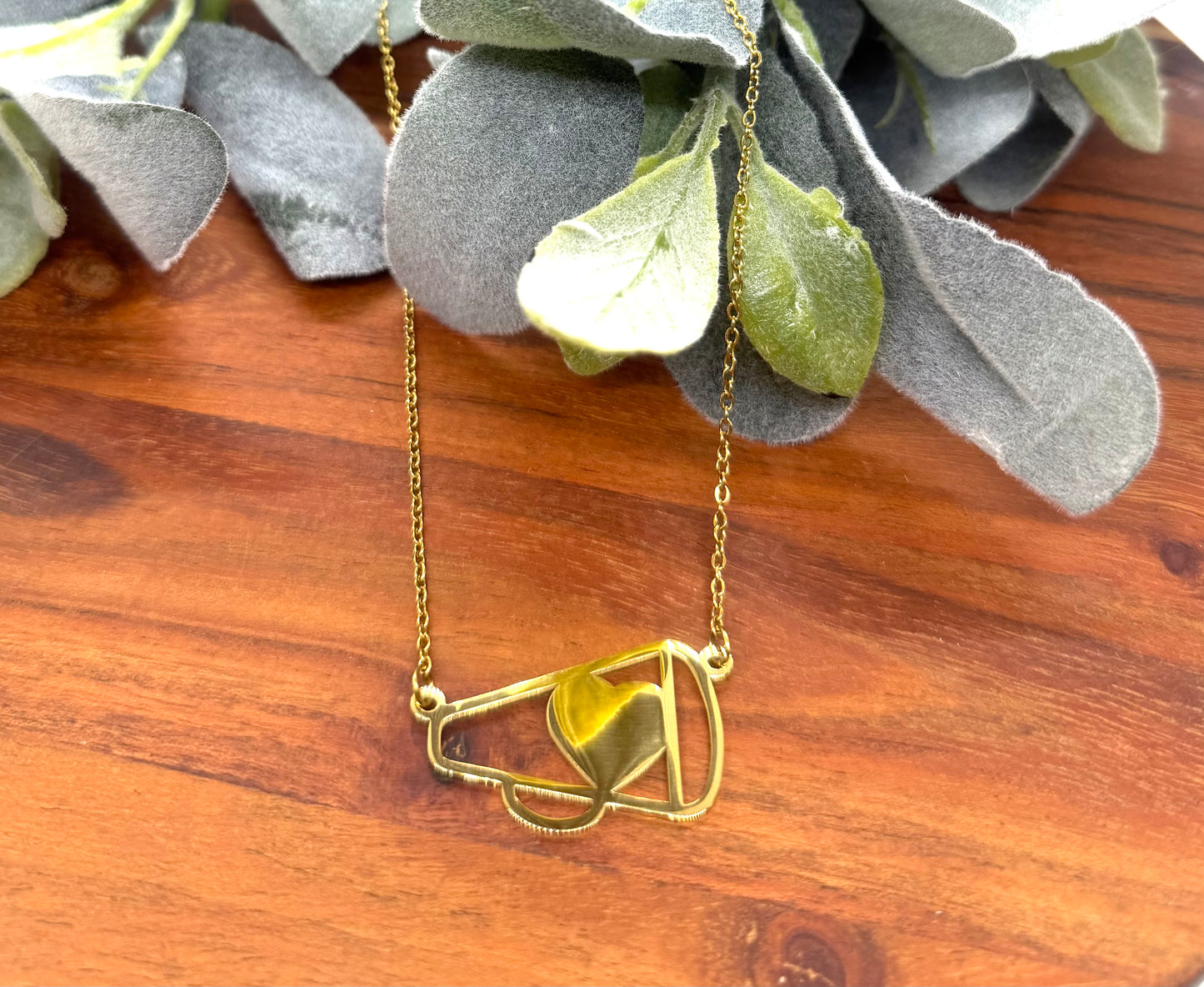 Lg Cheer Megaphone Necklace