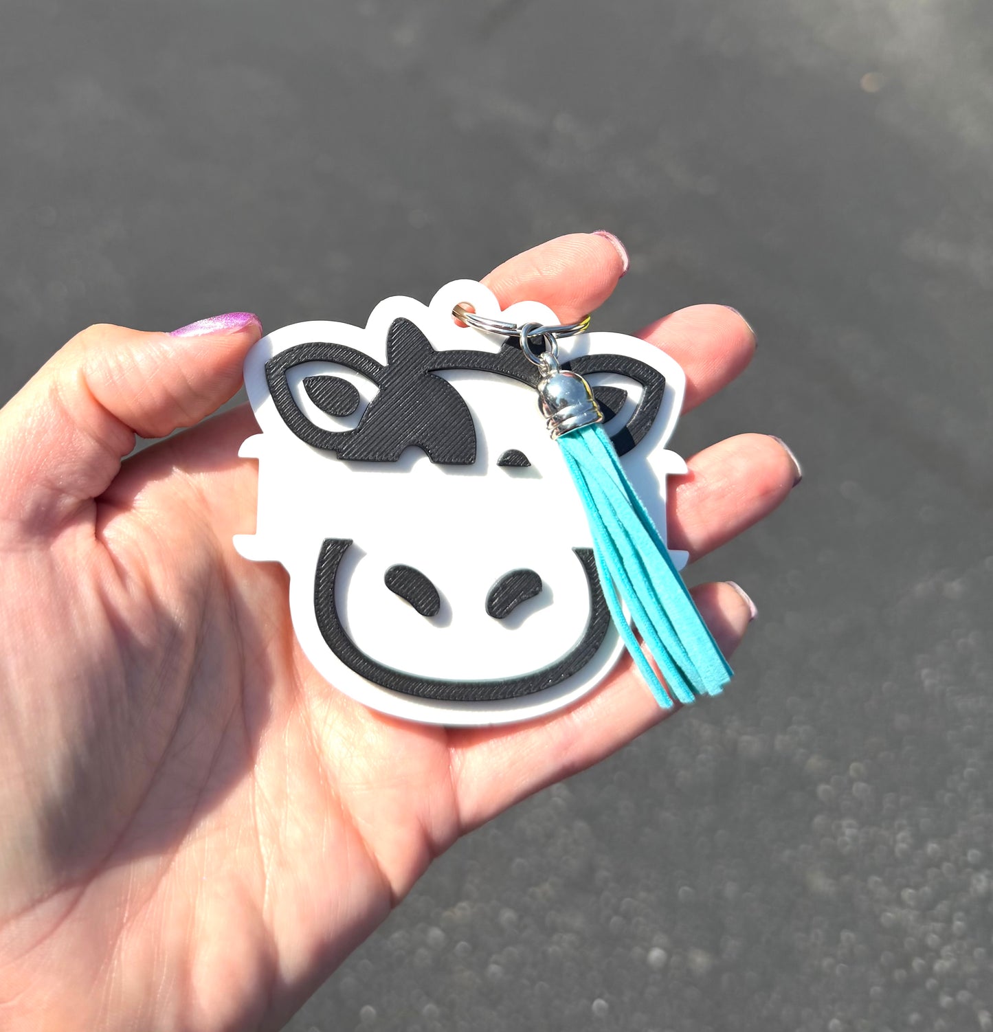 Animal Hair Tie Holder Keychains