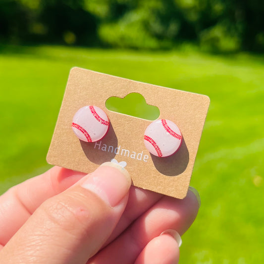 Baseball earrings