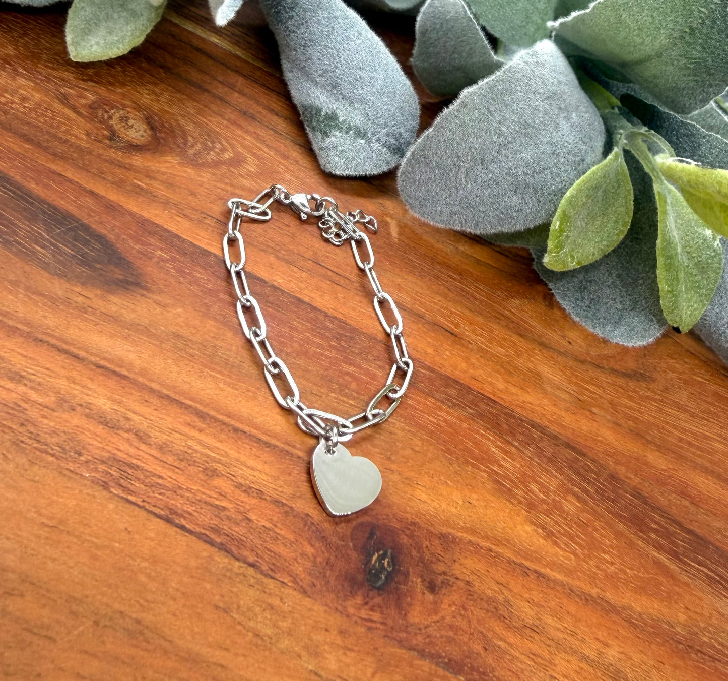 Heart Paperclip Bracelet