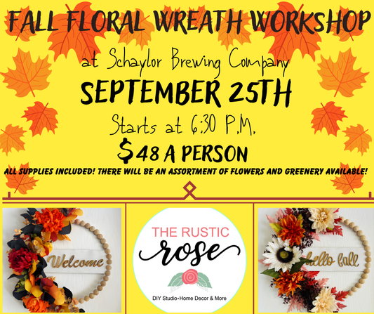 Fall Floral Wreath Workshop-at Schaylor Brewing Company