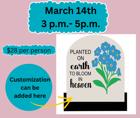 Forget me Knot Shelf Sitter-Private event