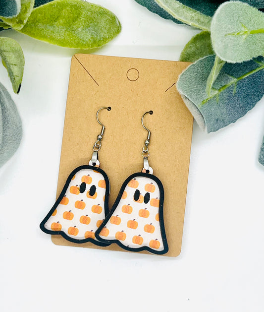 Ghost Pumpkin Earrings