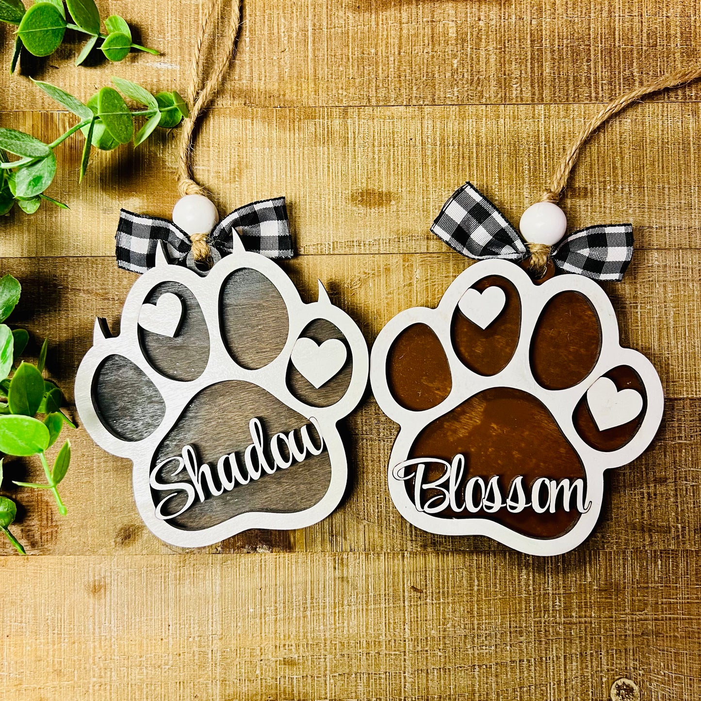 Paw Print Ornaments