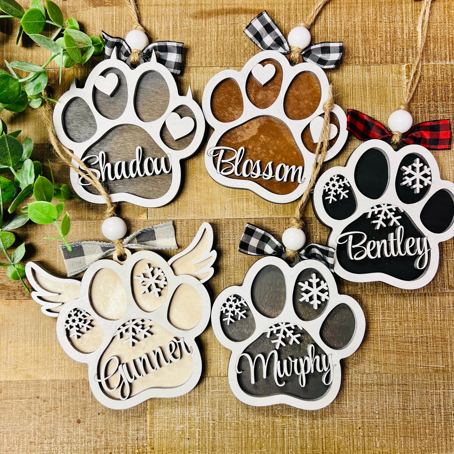 Paw Print Ornaments