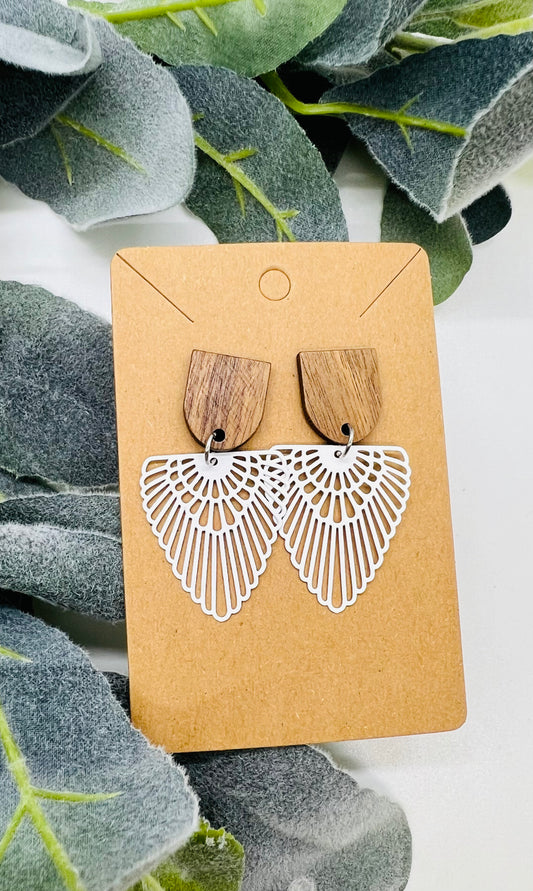 Wood/Metal Earrings