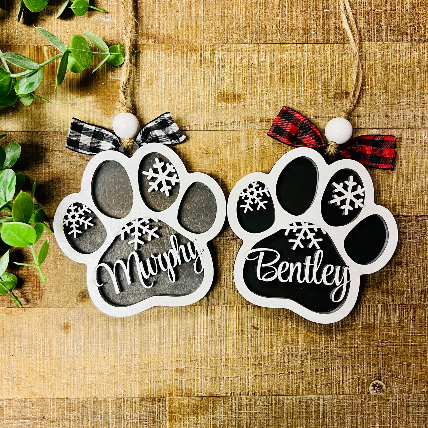 Paw Print Ornaments