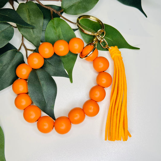 Orange Keychain Wristlet