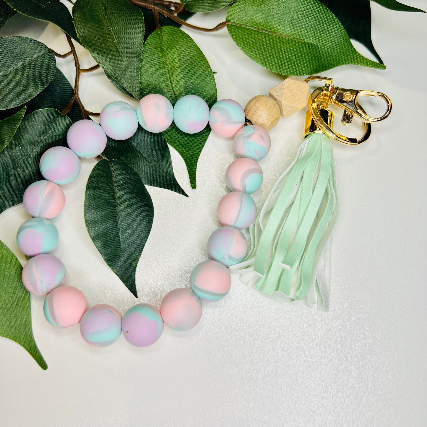 Marble Keychain Wristlets