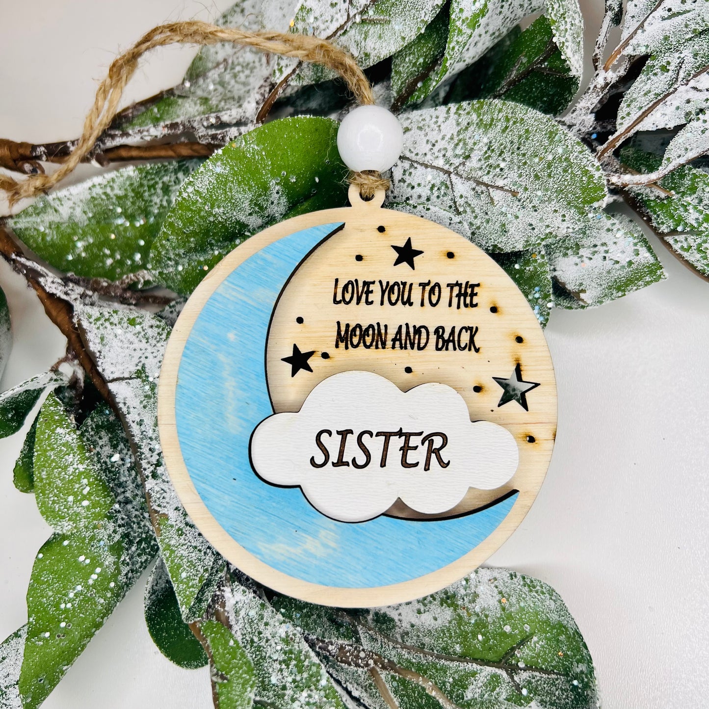 Moon and Back Ornament