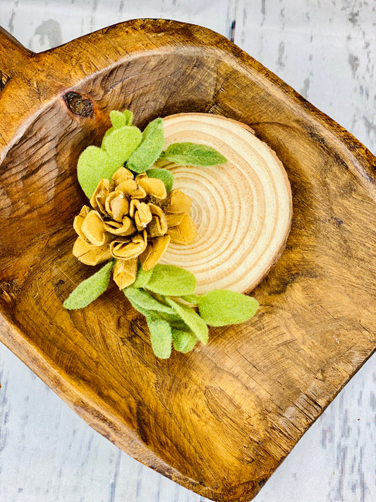 Wood Flower Magnet