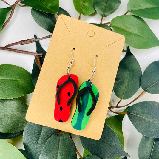 Watermelon Flipflop Earrings