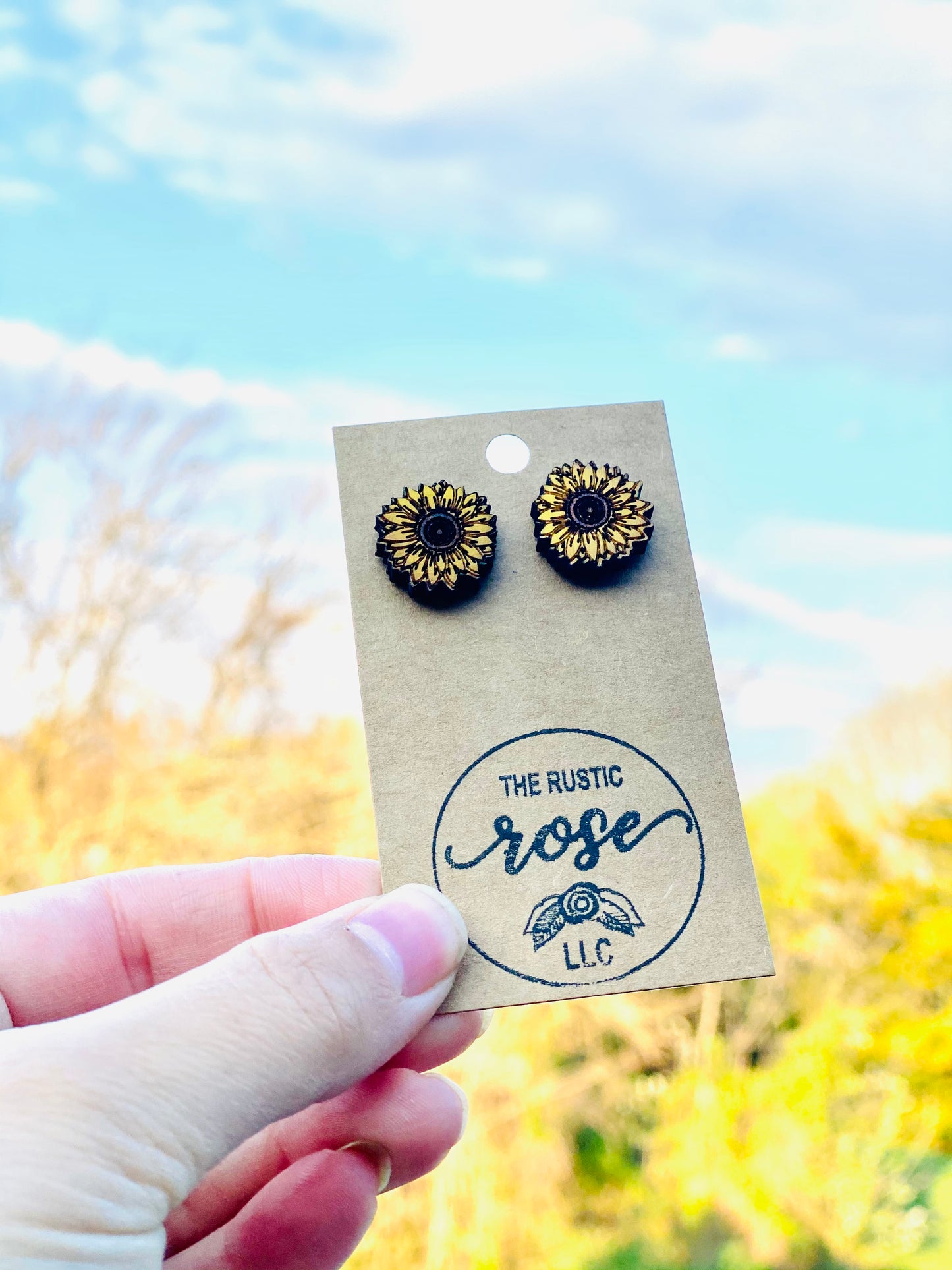 Sunflower earrings